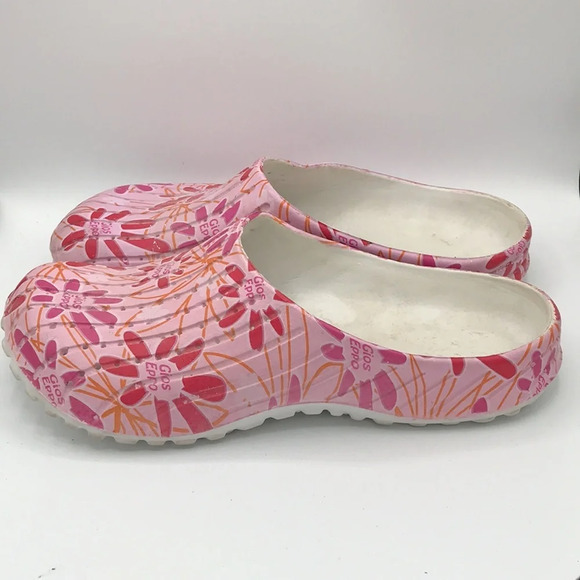 Gioseppo pink floral print plastic slides, 9 - Picture 3 of 8